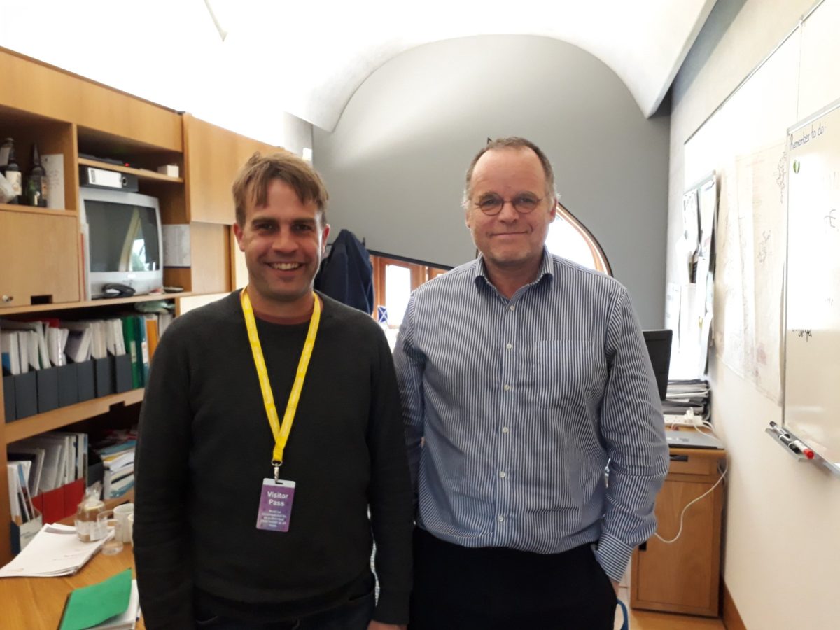 Gavin Crichton meets Andy Wightman at the Scottish Parliament for the Shadow Scheme funded by Creative Scotland and co-ordinated by Leith Open Space